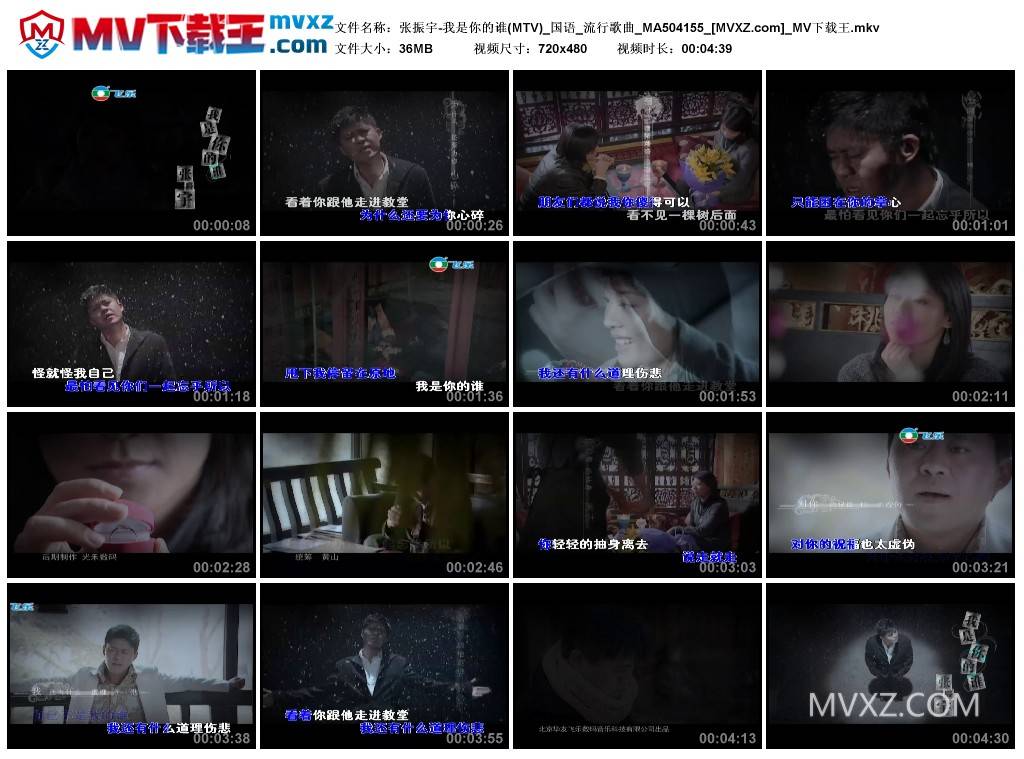 张振宇-我是你的谁(MTV)_国语_流行歌曲_MA504155